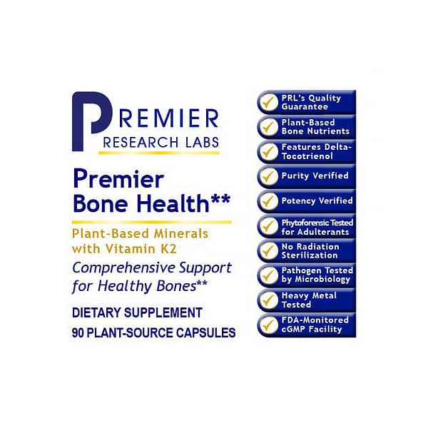 Premier Bone Health 60 caps label