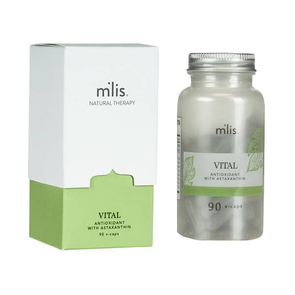 m'lis VITAL Antioxidant with Astaxanthin Box with Bottle
