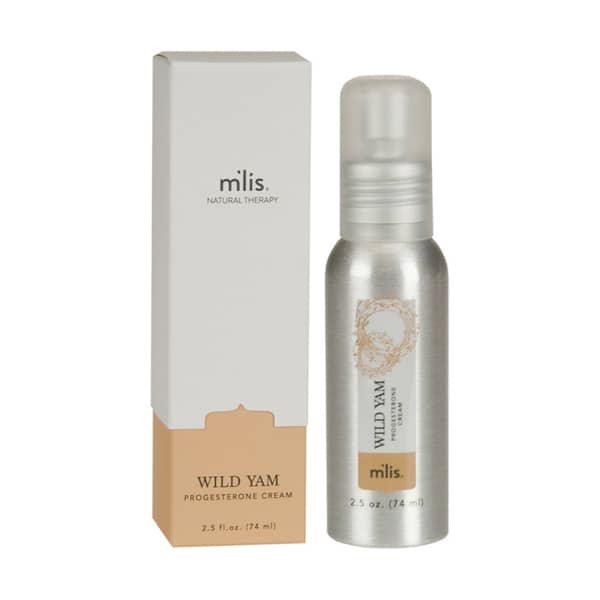M'lis Wild Yam Natural Progestrone Cream Box and Bottle