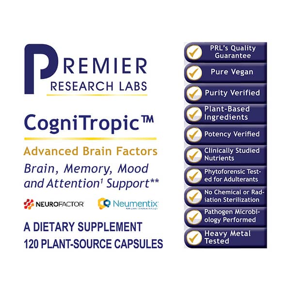 Premier CogniTropic 120caps Label