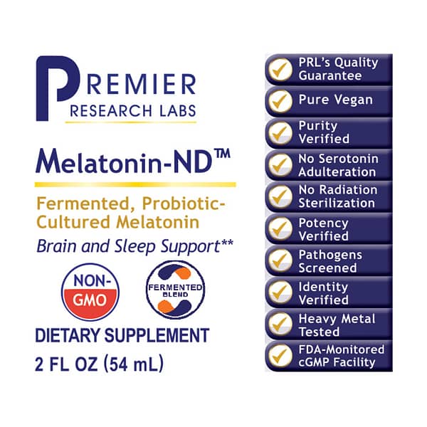 Premier Melatonin ND 2oz Label