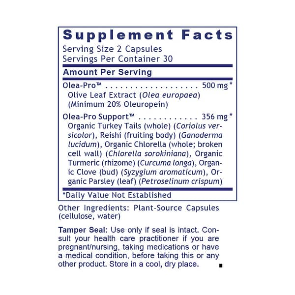 Olive Leaf Immune 60caps Facts