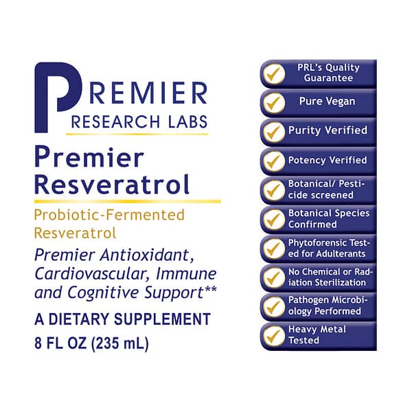 Premier Resveratrol 8oz Label
