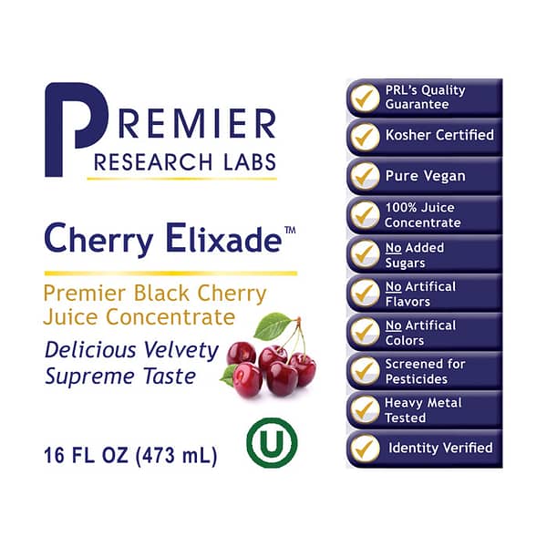 Premier Cherry Elixade 16oz Label